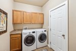 Washer and dryer located on the main level. 